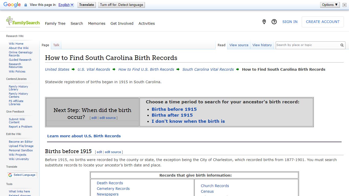 How to Find South Carolina Birth Records • FamilySearch